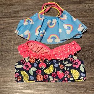 2 Cute bathing suit tops Sz 3T